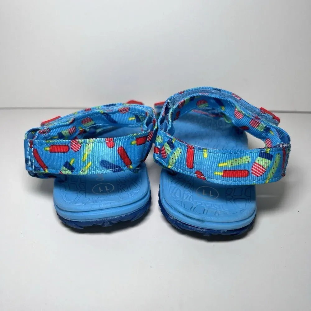 Cat & Jack Vanya Easy Closure Strap Sport Sandal Toddler Youth Kids Blue Size 11